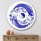 Designart - Chinoiserie Koi Fish II - Traditional Metal Circle Wall Art